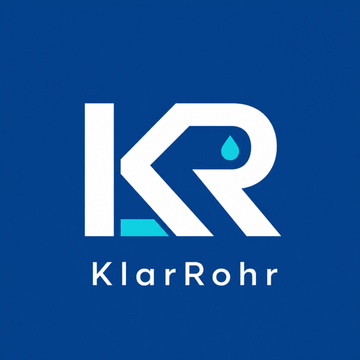 Beispiel-Firmenlogo KlarRohr (fiktiver Sanitärbetrieb) als App-Icon